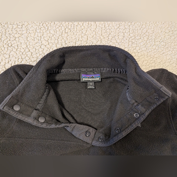 Patagonia Micro D Snap T Fleece Pullover  Black Size M - Picture 7 of 14